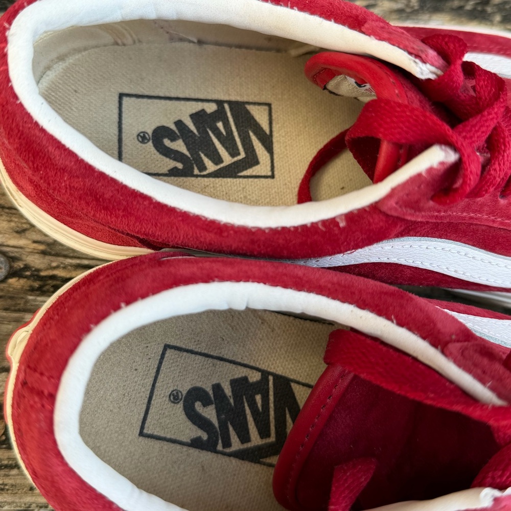 2020 Vans Old Skool 'Pig Suede - Red Chili Pepper' Unisex Lace Up Sneakers M5 - Picture 11 of 13